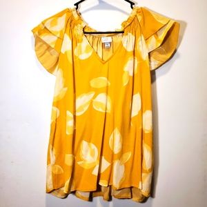 A new day, yellow blouse. Size xs